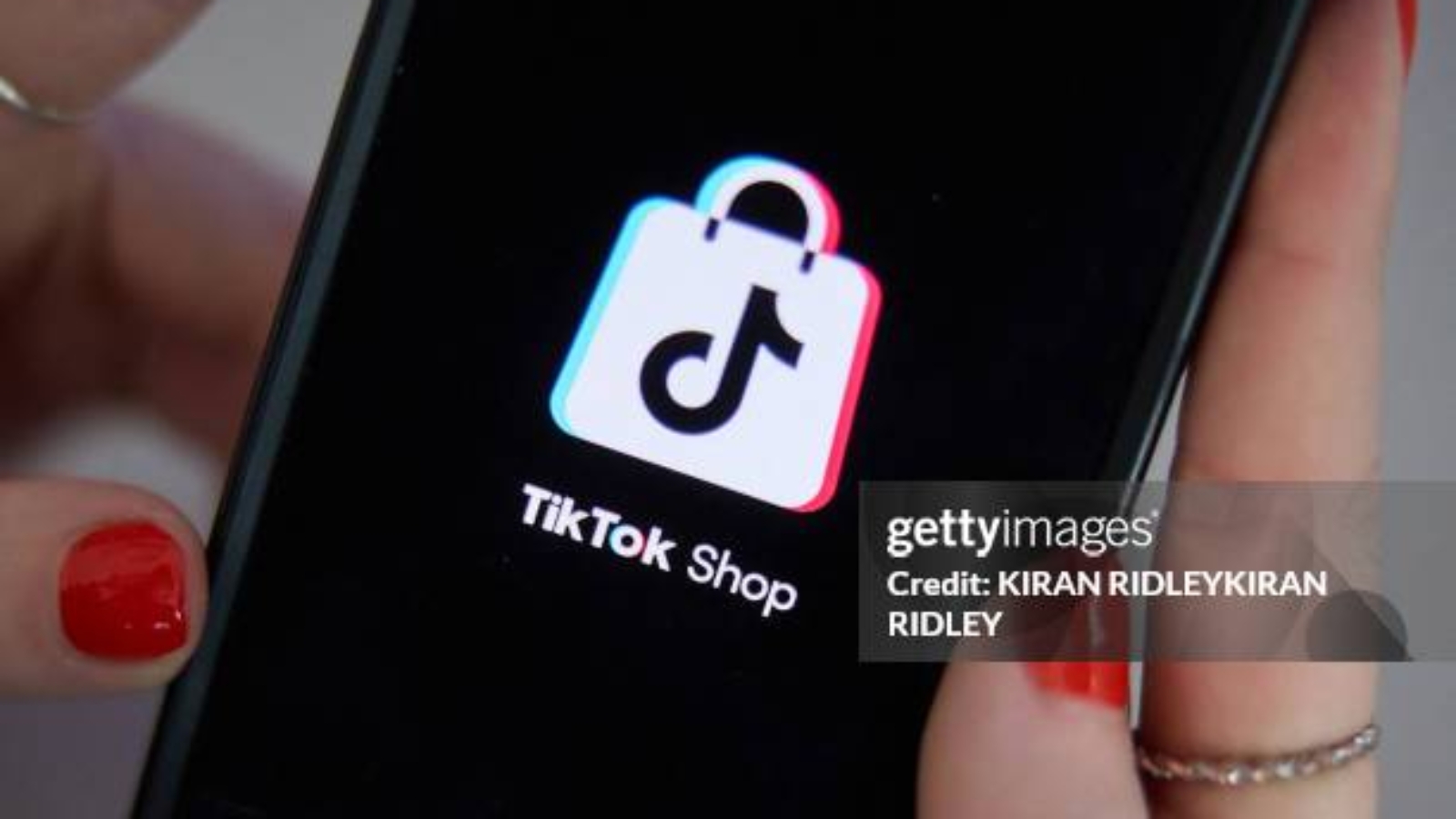 This photograph taken on March 15, 2025 in Paris shows the logo of the Chinese social media application Tik Tok Shop on the screen of an iphone as the platform rolls out it's shopping division in Europe. (Photo by Kiran RIDLEY / AFP) (Photo by KIRAN RIDLEYKIRAN RIDLEY/AFP via Getty Images)